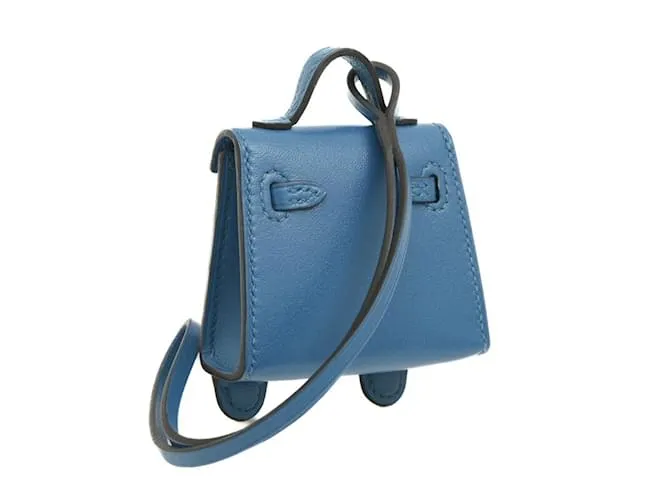 Charm de muñeca Kelly de Hermès en Tadelakt Azul Izmir 