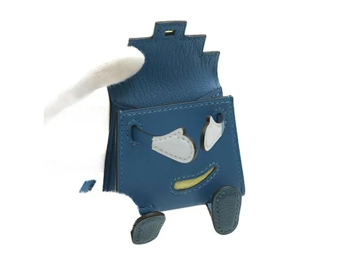 Charm de muñeca Kelly de Hermès en Tadelakt Azul Izmir 