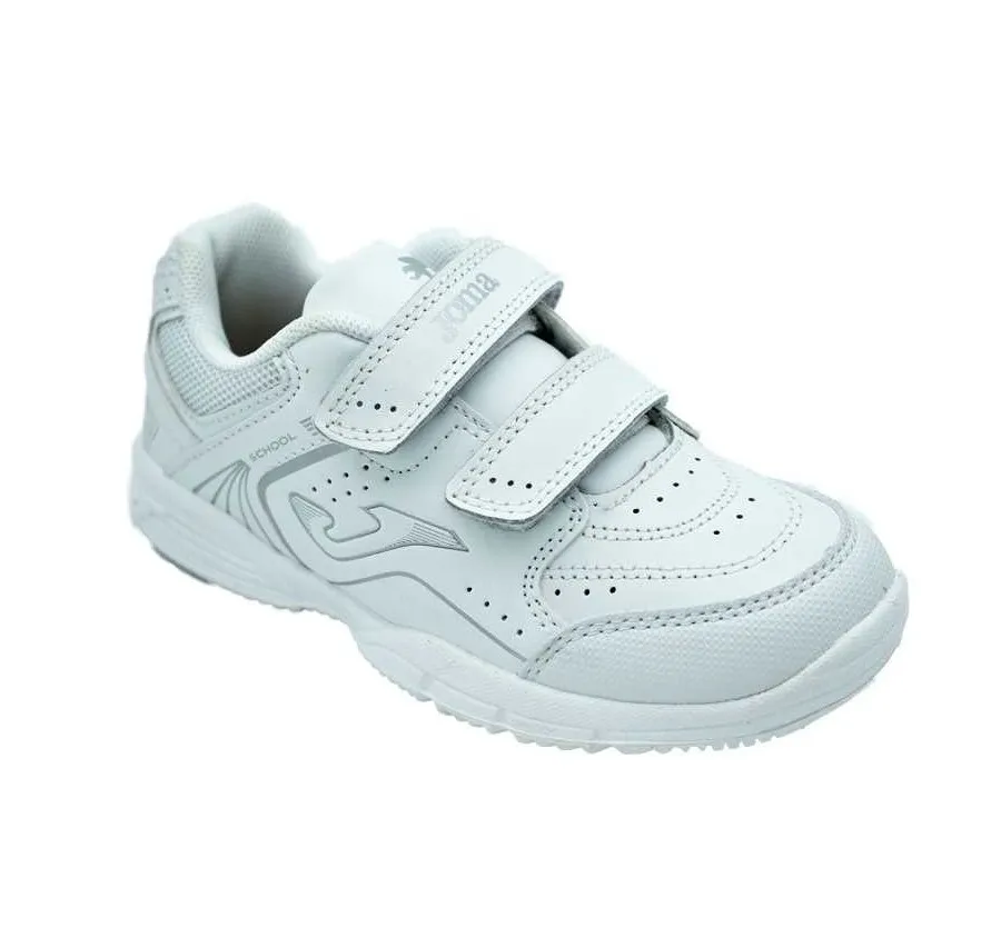 DEPORTIVO JOMA PARA NIÑO SCHOOL KIDS VELCRO BLANCO PLANTILLA DE PIEL